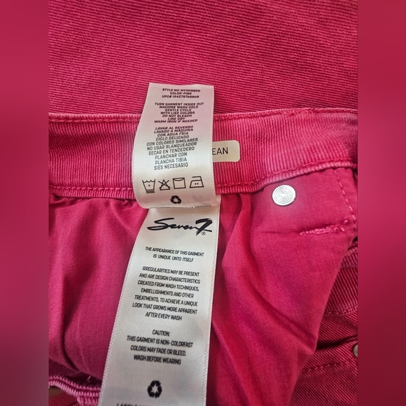 NWOT!  Seven 7 Slim Straight Jean - Pink Size 6 - Picture 7 of 12
